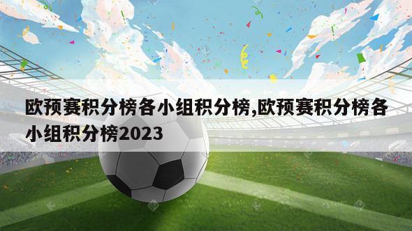 欧预赛积分榜各小组积分榜,欧预赛积分榜各小组积分榜2023