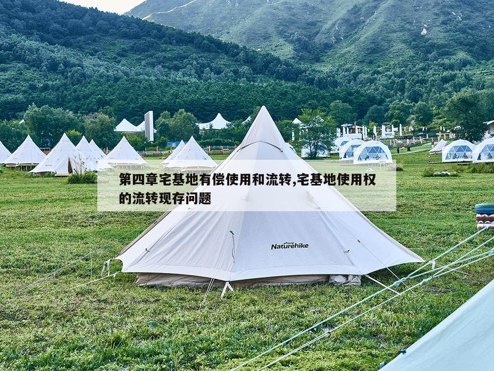 第四章宅基地有偿使用和流转,宅基地使用权的流转现存问题